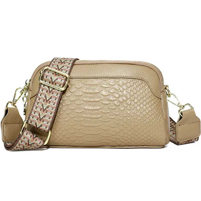 New100%Cow Leather Crocodile Messenger Bag For Women High Quality Ladies Handbag Crossbody Shoulder Bag Female Purse Sacs Y250819