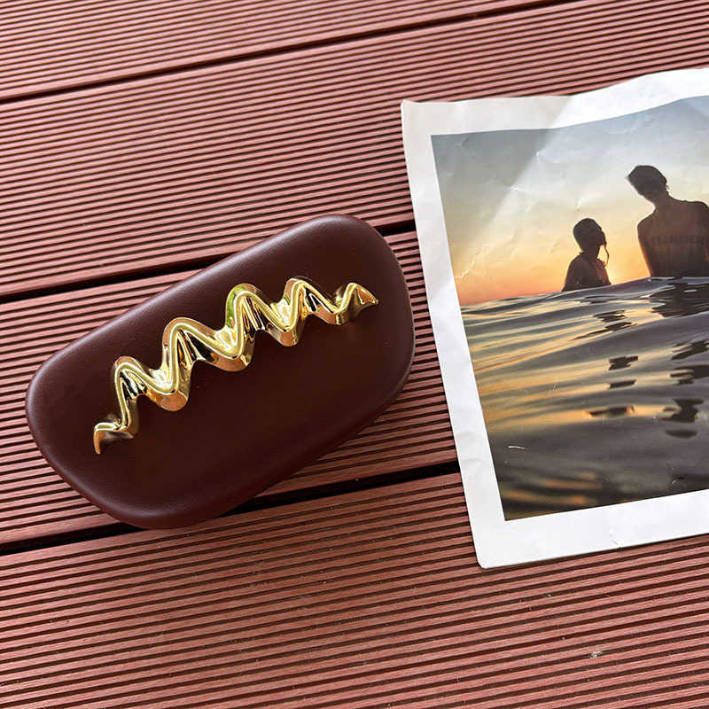 Glossy Elegant Marble Pattern Wave Evening Bag Light Luxury High-End Clutch Crossbody Bag