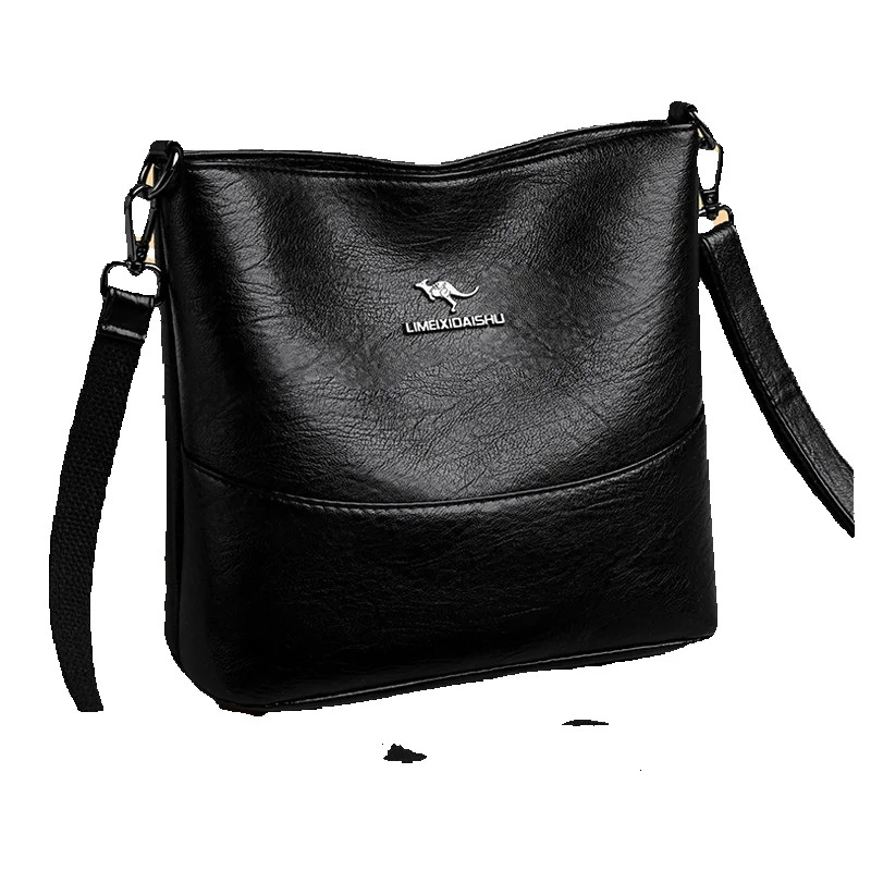 2025 Autumn Simple Bucket Bag Retro Texture Shoulder Bag Lightweight Luxury Texture Crossbody Bag Women's Small Bag Women's Crossbody Bag De