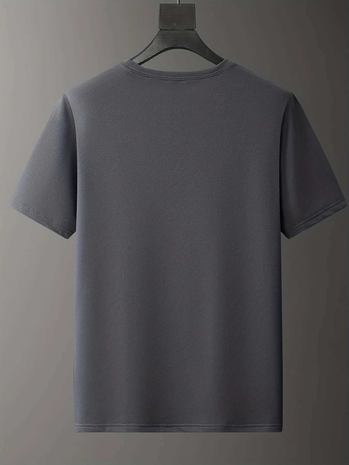 Mens summer 100% pure cotton fashionable casual sports loose Paris letter printed round neck short sleeved T-shirt top Y250819