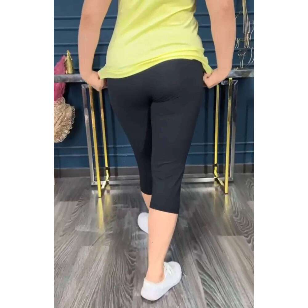 S-XXXL Ultra Soft For Women Sweatpants No Perspective Running Yoga Exercise Capri Tight Pants