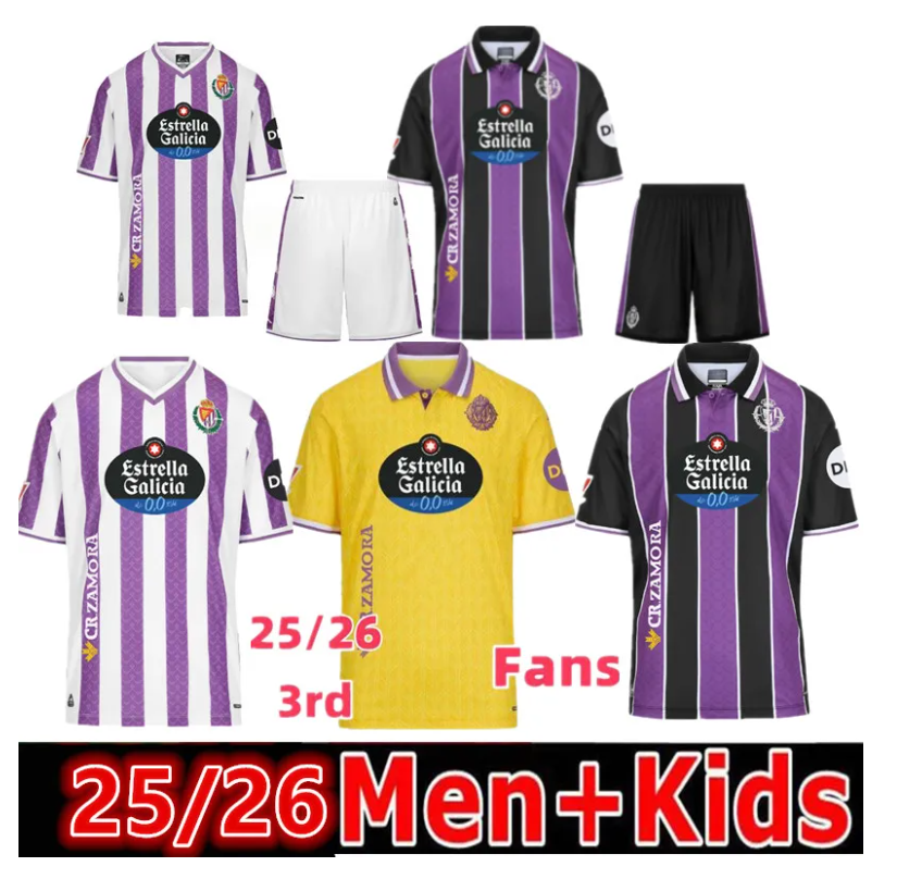 new 25/ 26 Real Valladolid soccer jerseys SERGIO LEON WEISSMAN OSCAR PLANO SERRANO BARE SOBERON BAZDAR home away football jerseys ANUAR MOYANO MOYA GUTI