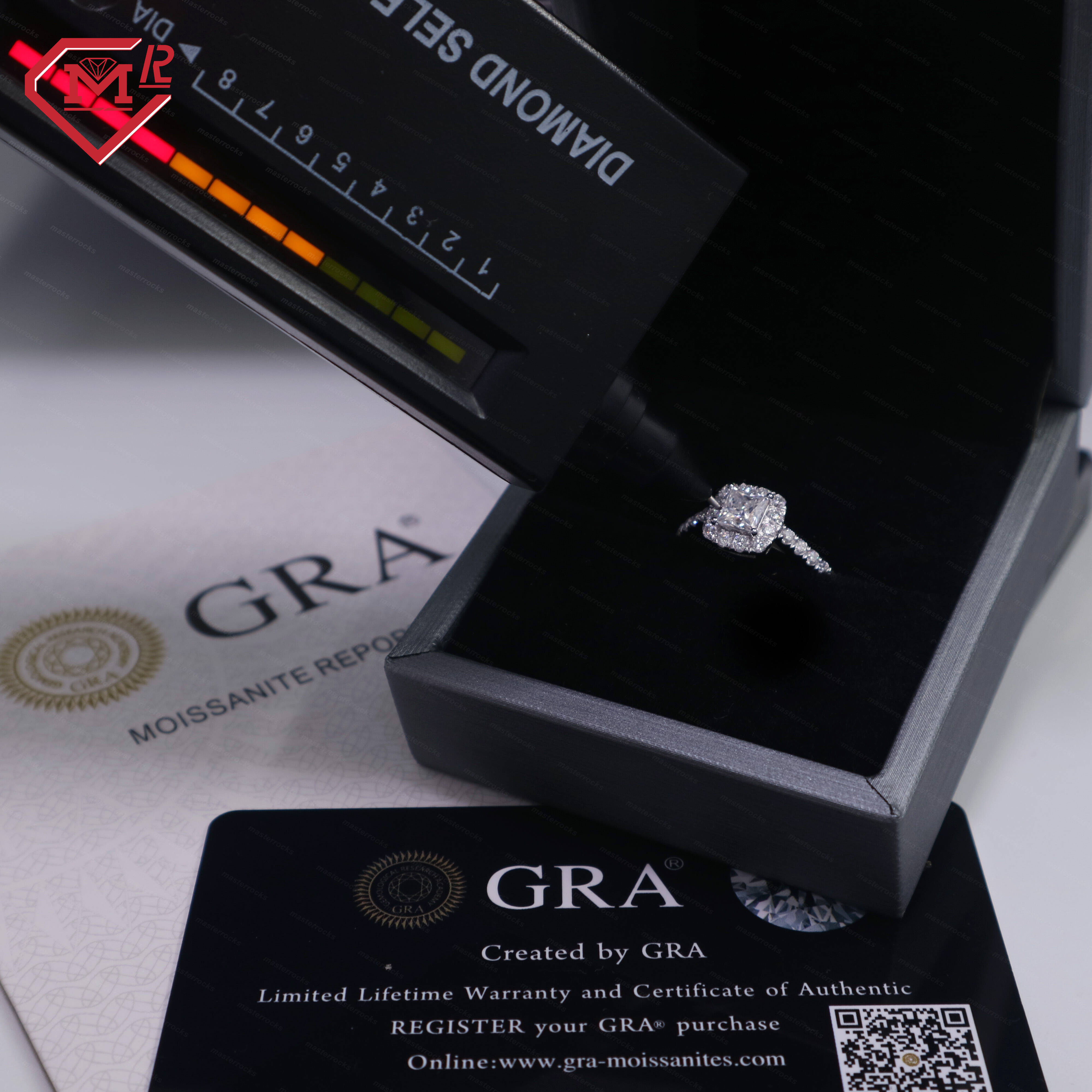 Fashion Women Ring Jewelry Gra Certificate Silver 925 Engagement Wedding VVS Moissanite Diamond Ring