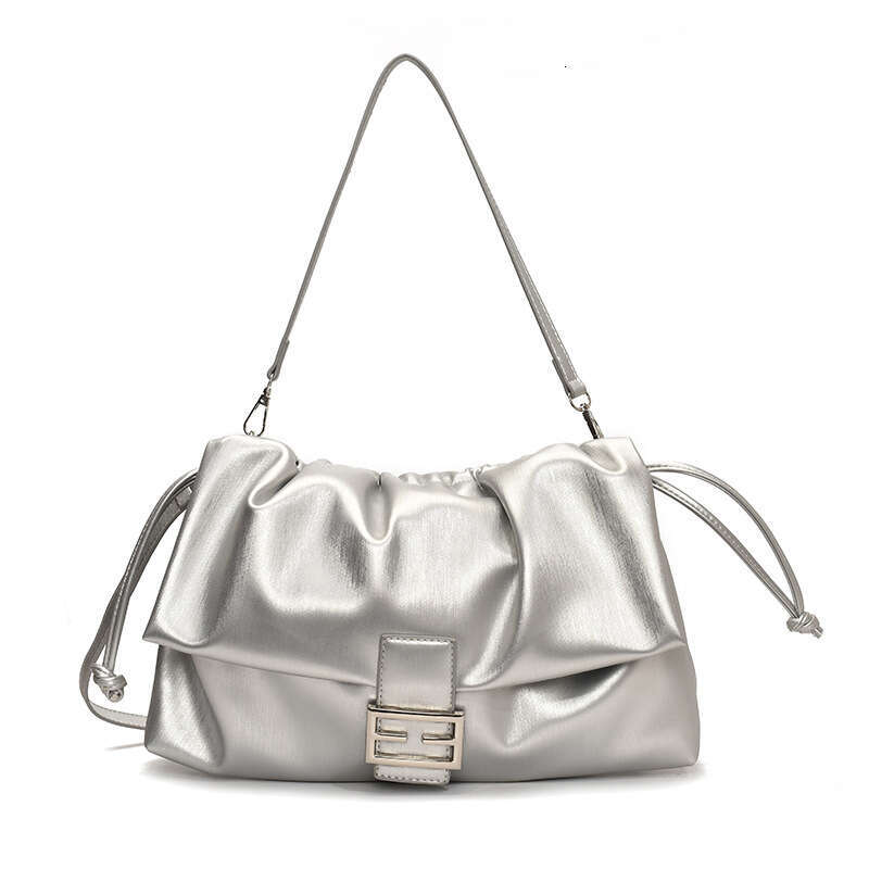 Leather Soft Cloud Drawstring Underarm Trendy Fashion Single Shoulder Tote High-end Designer Crossbody Lucky Bags Women's Bag