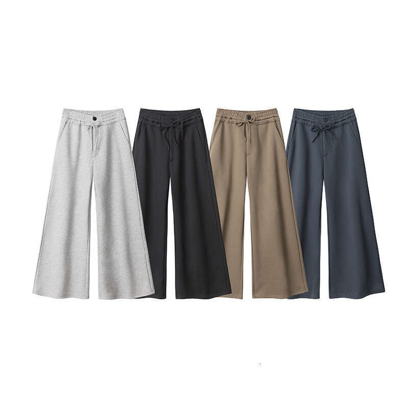 Heyhenry Summer New Long Floor-Length Sports Elastic Wide-Leg Straight Street Pants For Women B5