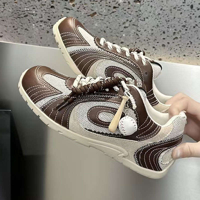 2025 Summer and Autumn New Celebrity Same Style Dexun Trendy Brand Ballet Forrest Gump Soft Sole Campus Racing Shoes for Women