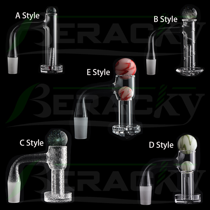 Beracky Full Weld Beveled Edge Control Tower Terp Slurpers Quartz Banger With Diamond/Faceted Bottom Quartz Nails
