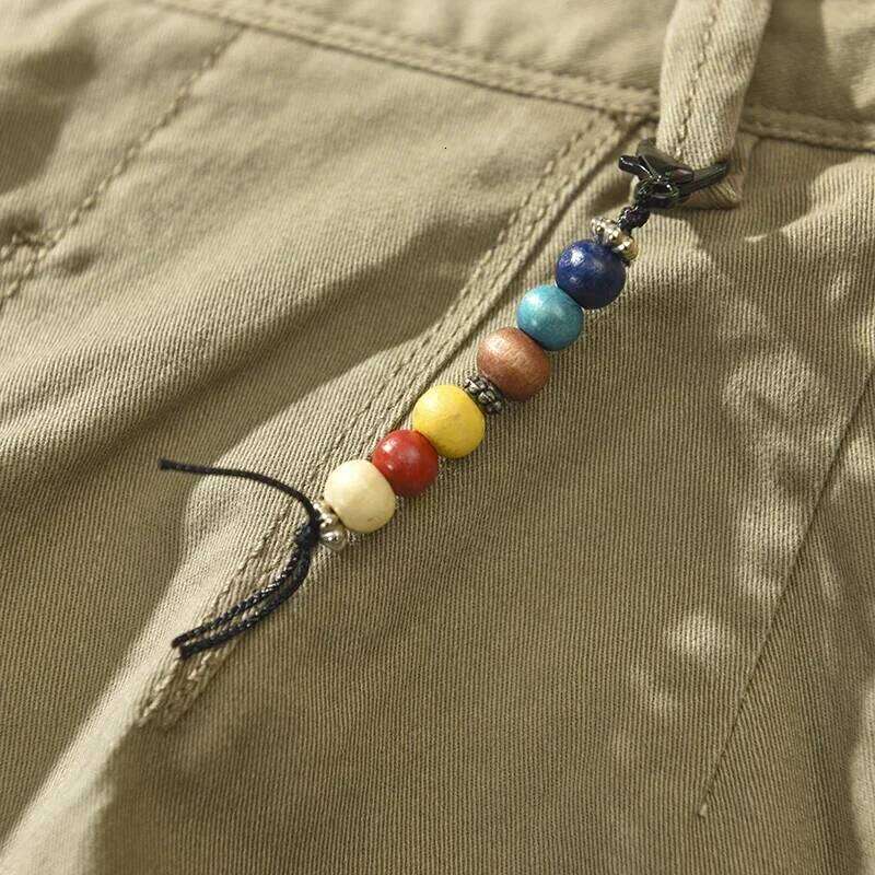 HIQOR 2024 Spring Autumn Pure Cotton Men Cargo Pants Korean Style Male Casual Loose Belt Mid Waist Man Trouser Plus Size 38