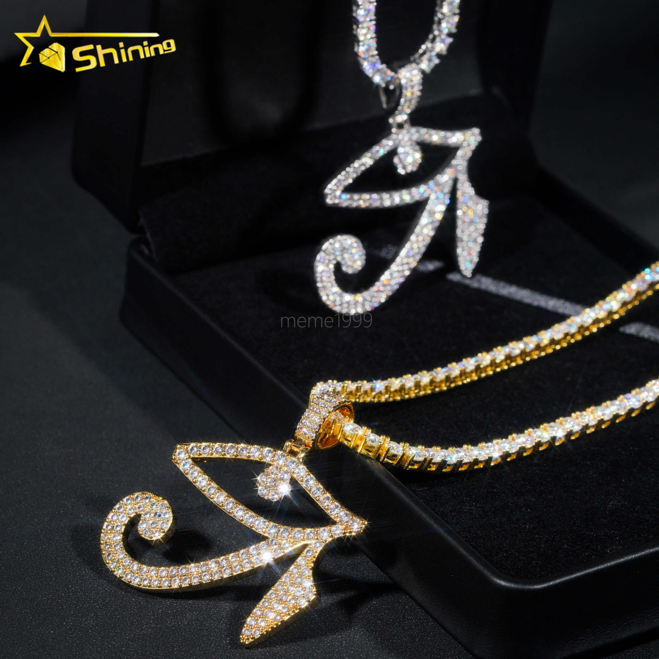 High Quality 925 Sterling Silver VVS Moissanite Pendant Custom Hip Hop Diamond Pendant for Men Women Necklace