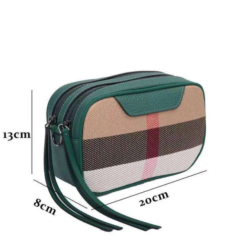 Genuine Leather Fashion Camera Bag Women Crossbody Shoulder Bags Messebger Canvas Brand Designer Handbags Square Blacktote bagLuxury bag