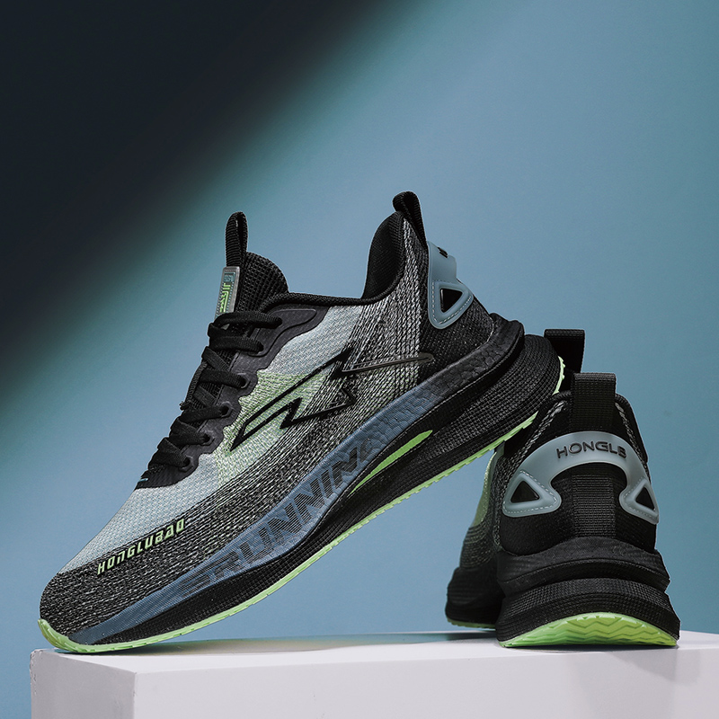 Summer new trend sports shoes popcorn soft sole breathable mesh upper shoes men's fashion versatile running leisure shoes