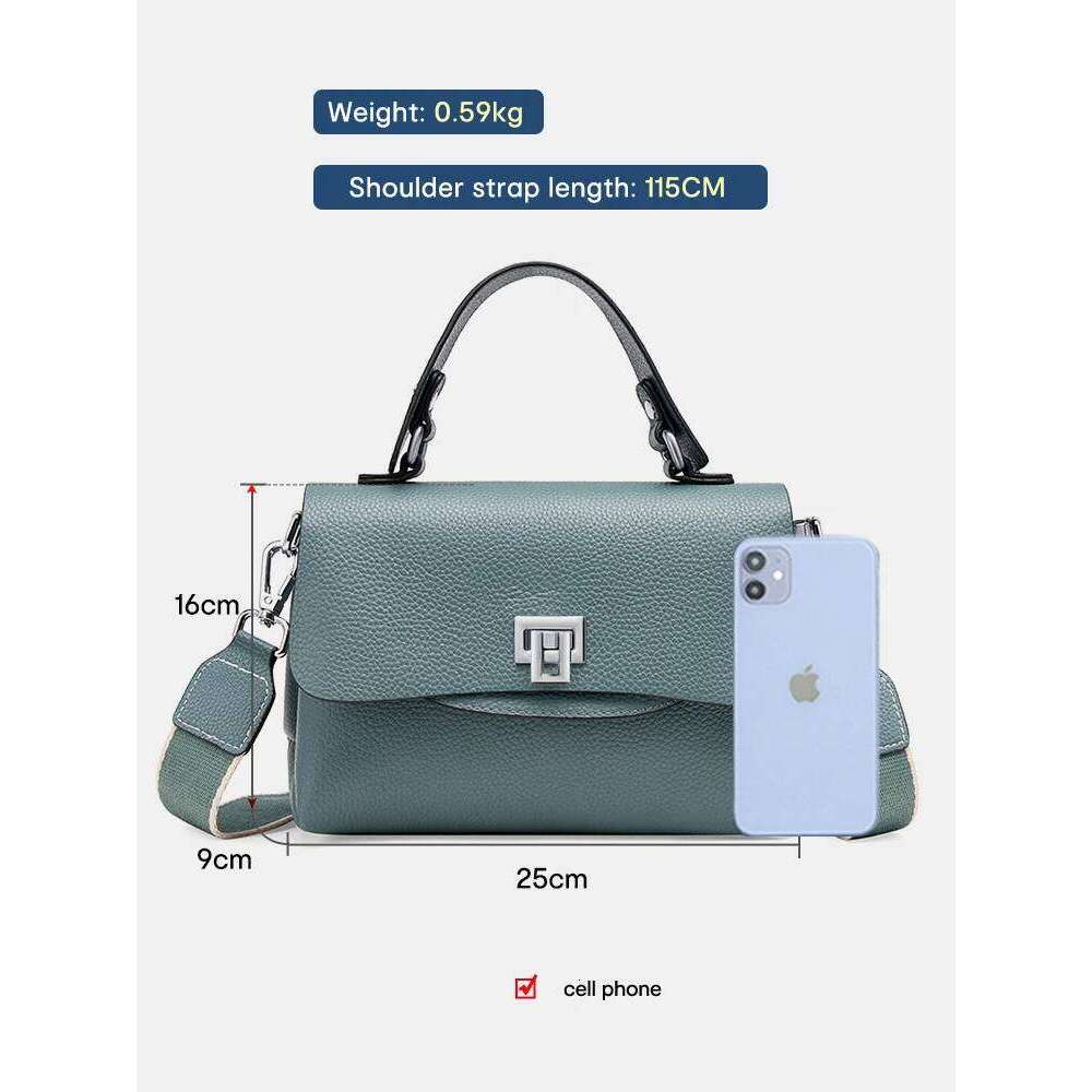 Zency Women Genuine Leather Top-handle Bag Envelope Bags Designer Shoulder Handbag Elegant Crossbody For Ladies