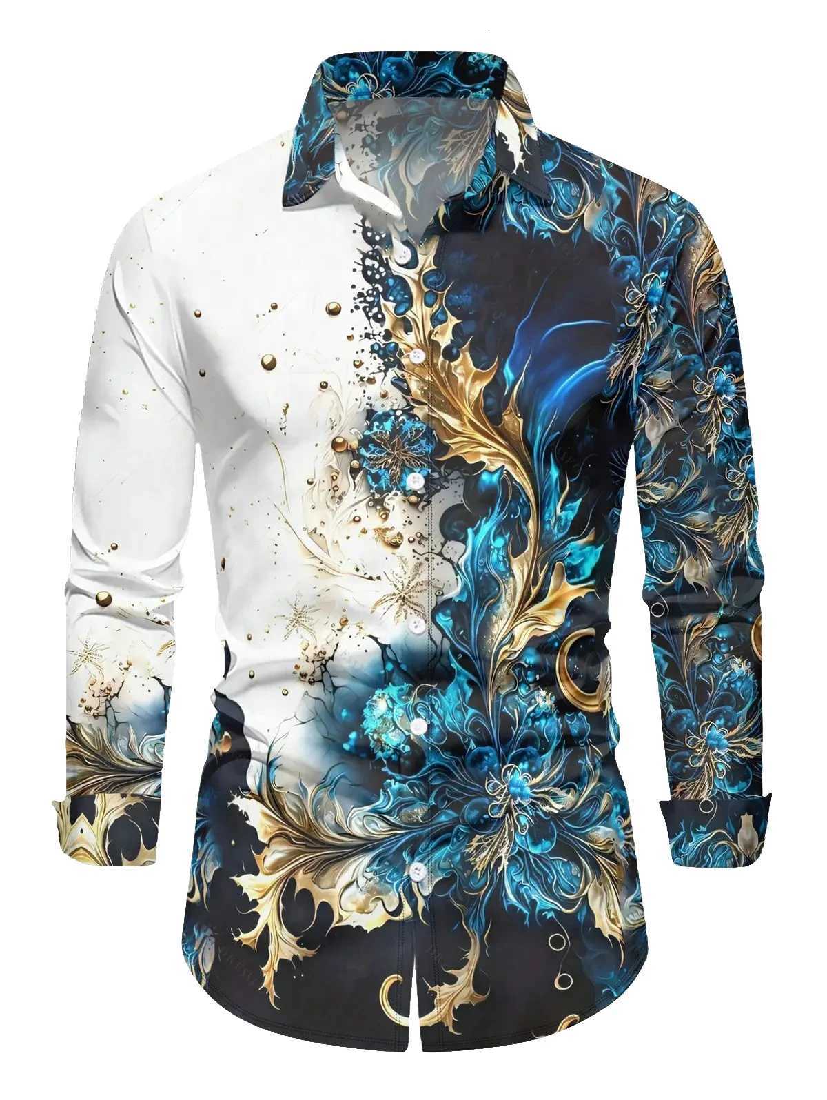 Mens Fashion Long Sleeve Shirt New Autumn Flame Collar Shirt Mens Outdoor Casual Street Travel Shirt Y250819