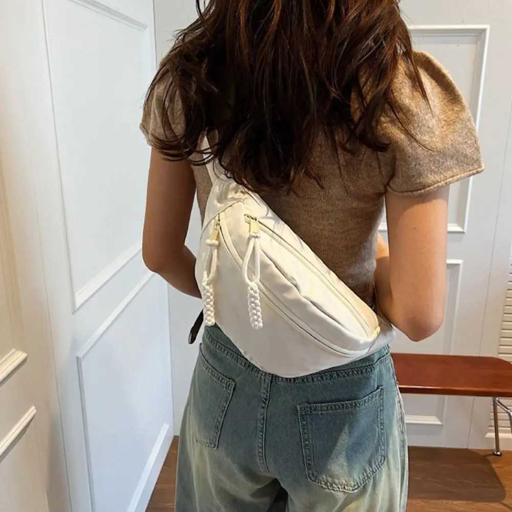 nylon Canvas Crossbody Bag Portable Zipper Korean Style Canvas Chest Bag Message Bag Shoulder Bag Waist Bag Sports Y250819