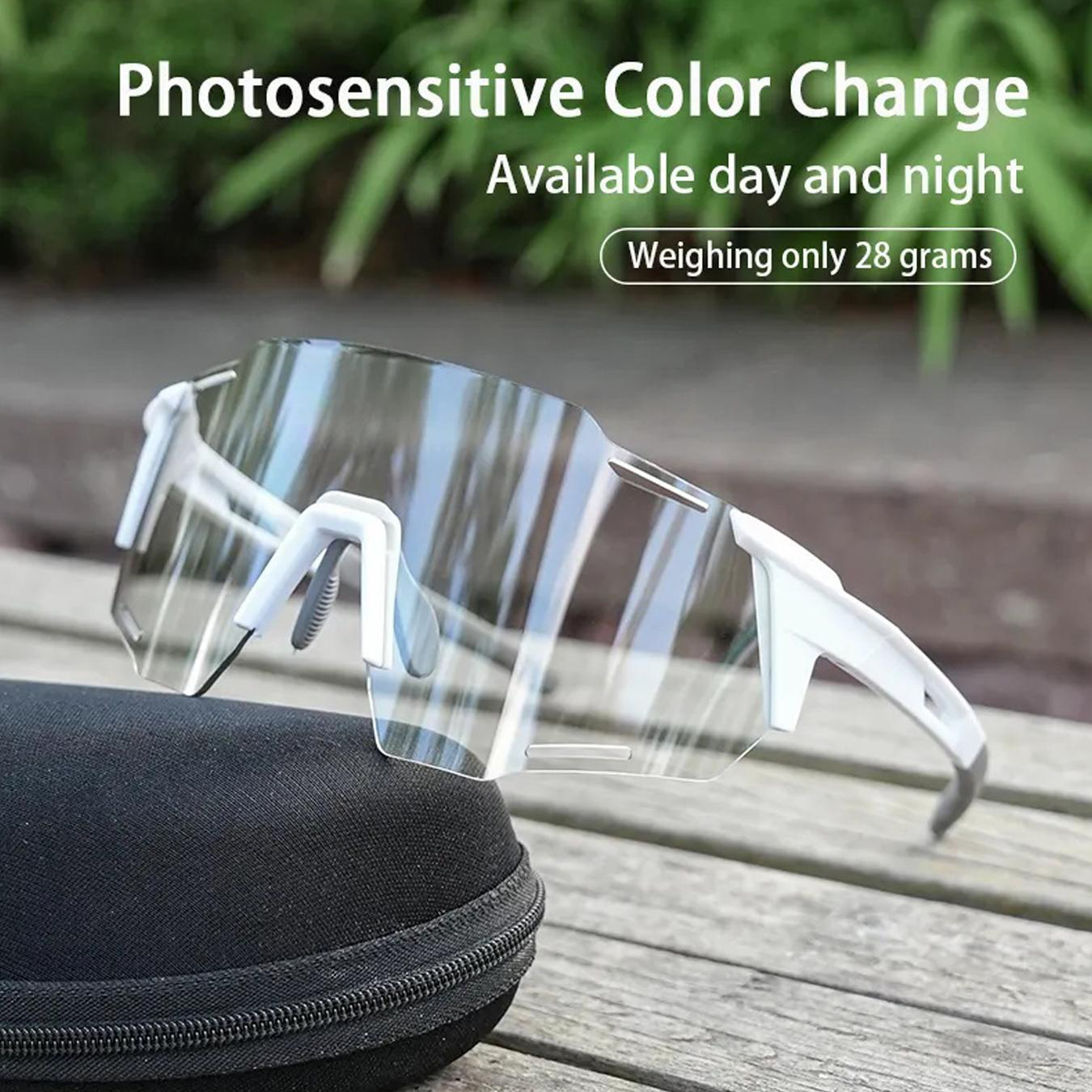 Photochromic Bike Glasses Goggles UV Protection Cycling Sunglasses for Men Women Sports Goggles