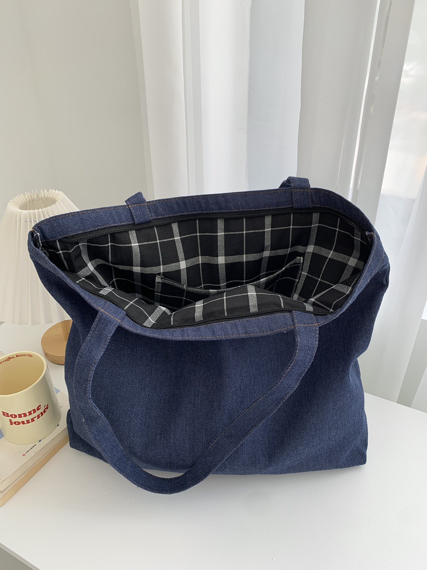 2025 Autumn Blank Solid Color Cowboy Bag Large Capacity Handbag Lazy Style Handbag Fashion Retro Minimalist Style Shoulder Bag Women's Crossbody 