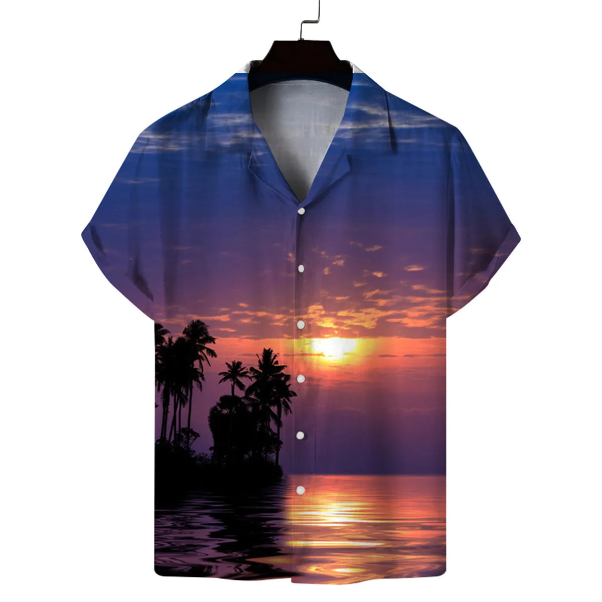 Mens summer Hawaiian casual fashion floral shortsleeved shirt mens printed Cuban collar personalized beach 250808