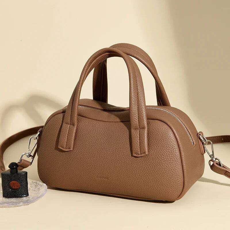 New High Quality Leather Tote Bag Brand Women Shoulder Crossbody Bags Ladies Simple Leisure Handbags Designer Purses