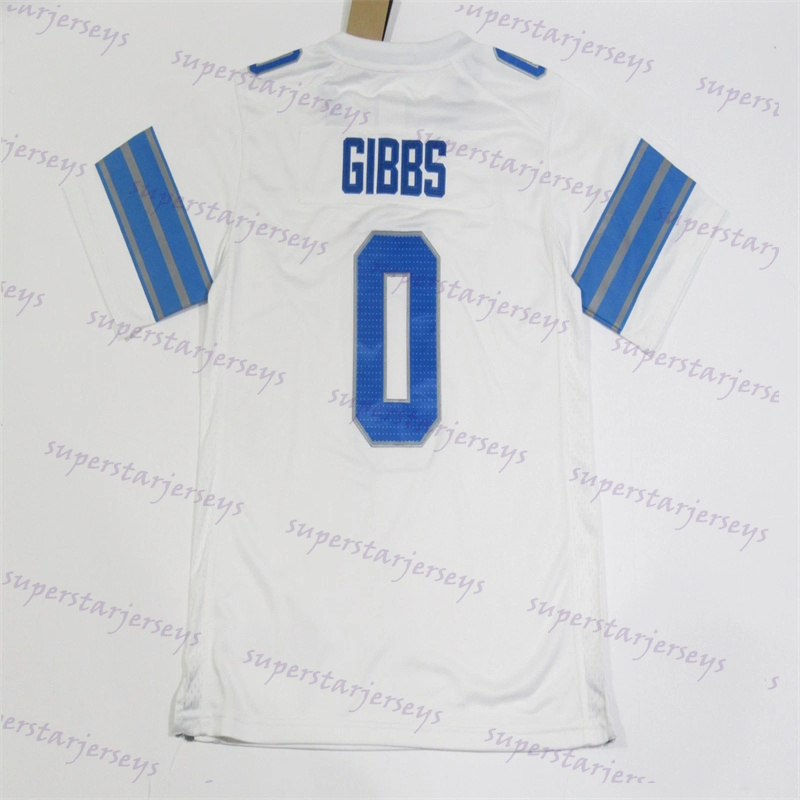 custom 0 Gibbs 2025 Football Jersey 14 Amon-Ra St. Brown Jahmyr Jack Campbell Barry Sanders Jared Goff Jeff Okudah Johnson Hot Sale