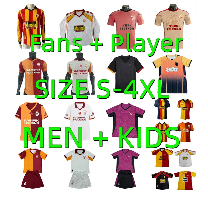 2025 2026 Galatasaray Soccer Jerseys 1998 1999 2000 10 11 13 14 Retro 25 26 ZANIOLI BAKAMBU MERTENS HAGI MORATA ICARDI OSIMHEN NELSSON ZIYECH Football Shirts Men kids