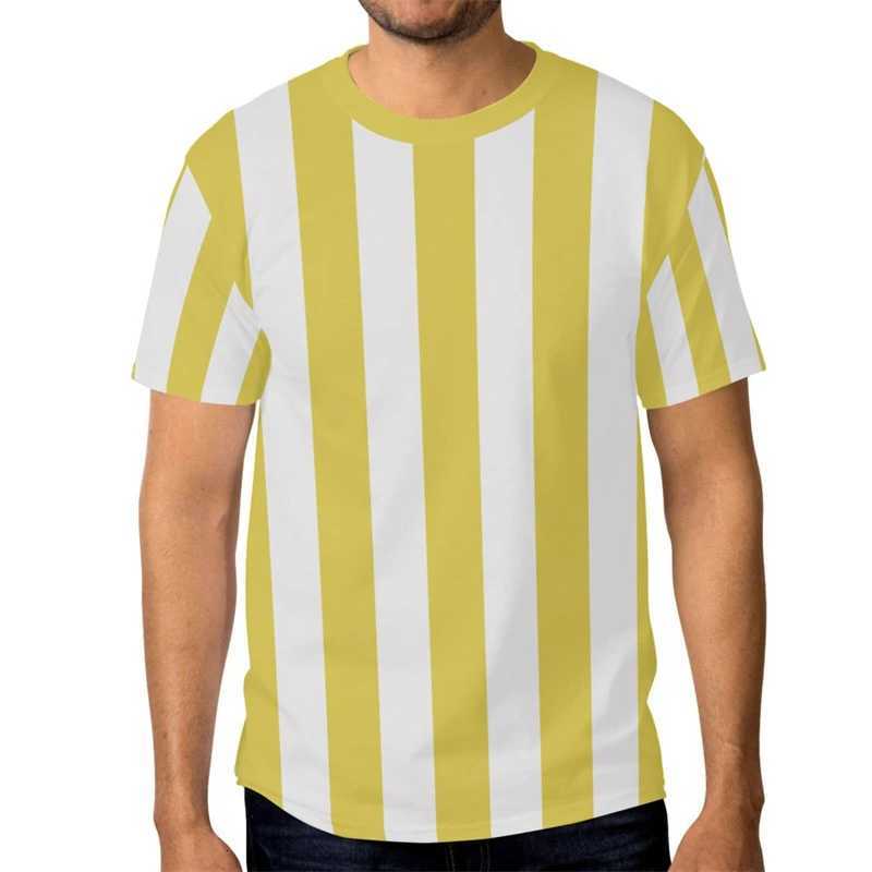 Simple Vertical Stripes Pattern T Shirts For Men Summer Casual Daily Wear 3D Printed T-shirts Loose Breathable Short Sleeve Tees Y250819