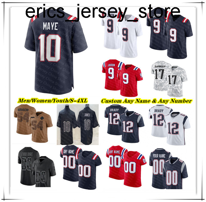 American Football Jersey Jacoby Brissett Drake Maye Rhamondre Stevenson Antonio Gibson Hunter Henry DeMario Douglas Raekwon McMillan Jahlani Tavai Tom Brady