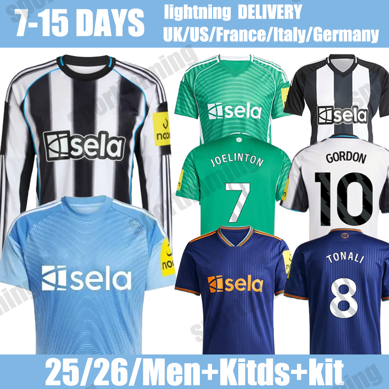 25 26 Newcastle Soccer Jerseys Isak #14 Elanga #20 Krafth #17 newcastled 2025 football shirt kids kit