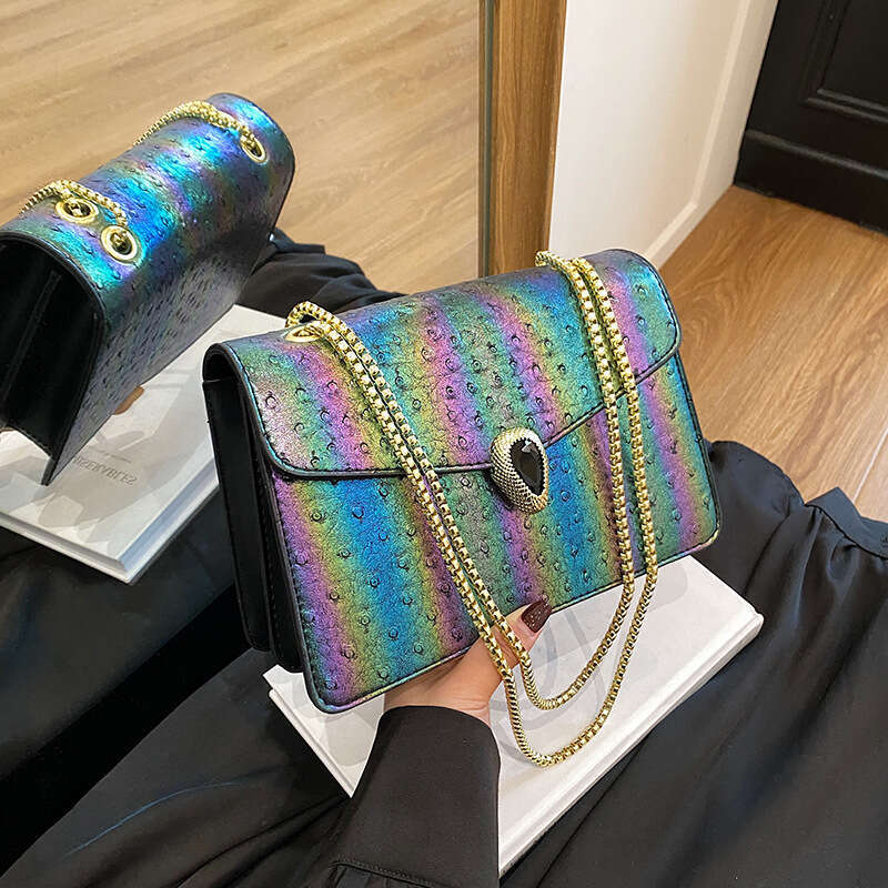 Head Snake Bags Designer for Women Bags 2025 Summer New Fashion Ladies Chain Crossbody Small Square Bag