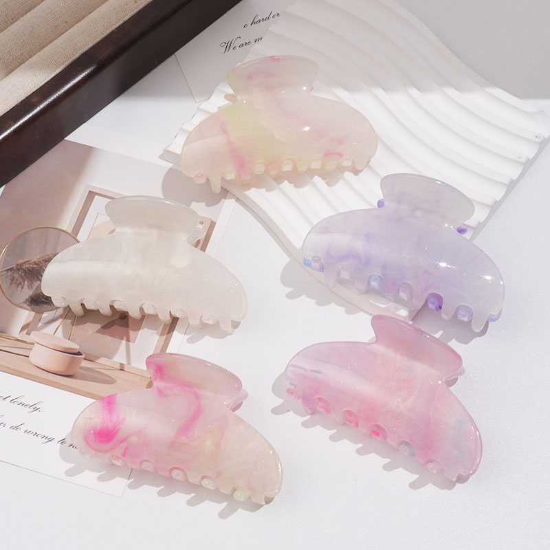 Gradual gold glitter acetate hair clip shark clip