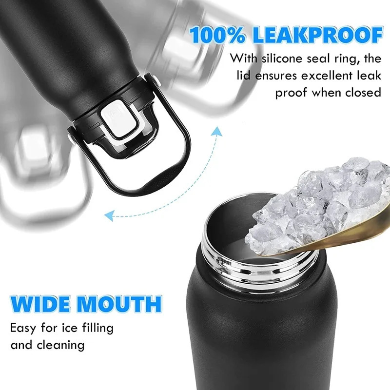 2L Tumbler Large Capacity With Straw Stainless Steel Thermal Water Bottle Cold and Thermo Cup Vacuum Flask Gym 250818 W260226