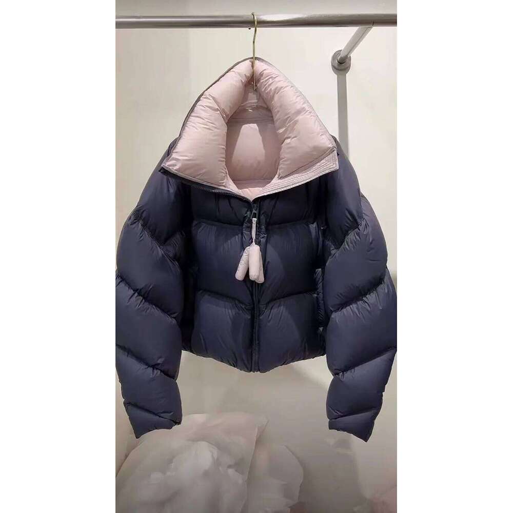 Winter Women Warm Stand Collar Windproof Short Jacket Thicken Fashion 90 White Duck Down Loose Parkas Coat Outwear