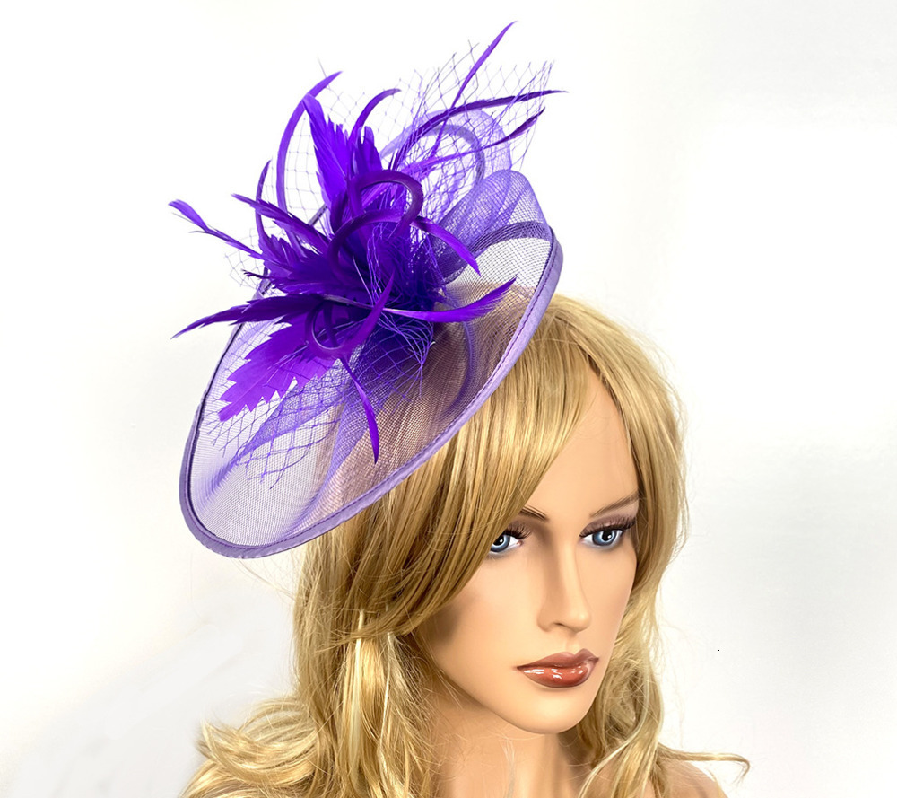 Elegant Flower Fascinator Pillbox Cap Wedding Women Fascinator Hat Headband Ladies Millinery Cap Mesh Bride Hats 250609