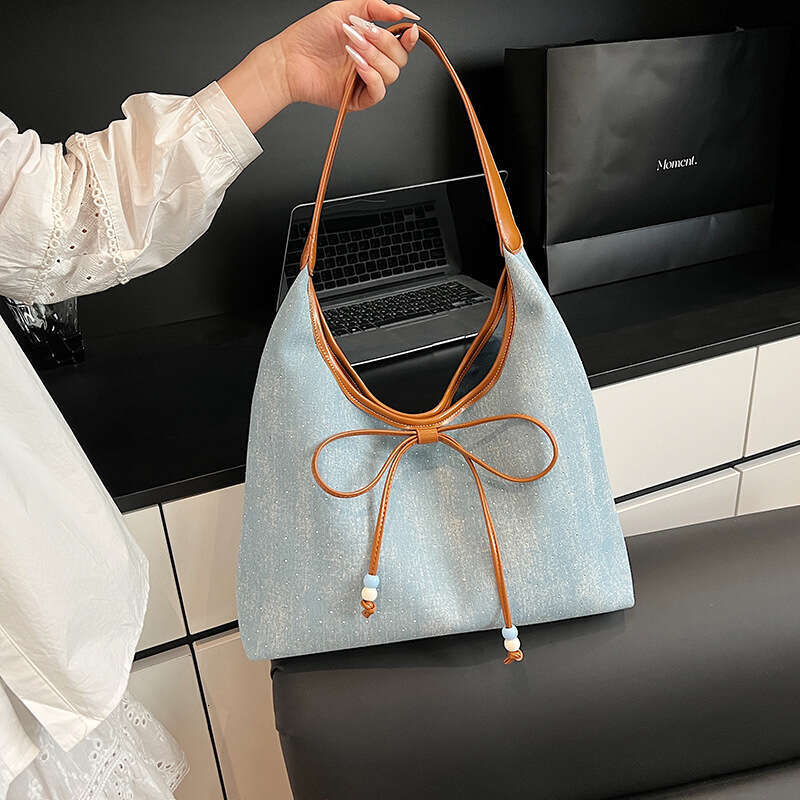 Denim Korean Underarm for Women 2025 New Spring Summer Designer Fashion College Bags Style Tote Large Capacity Shoulder Bag