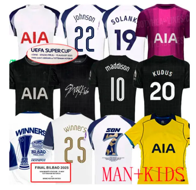24 25 26 SON RICHARLISON Soccer Jerseys 2024 2025 2026 home AWAY Football shirt VICARIO KULUSEVSKI SOLANKE WERNER year of the tottenaham Fans players Men JERSEY KUDUS