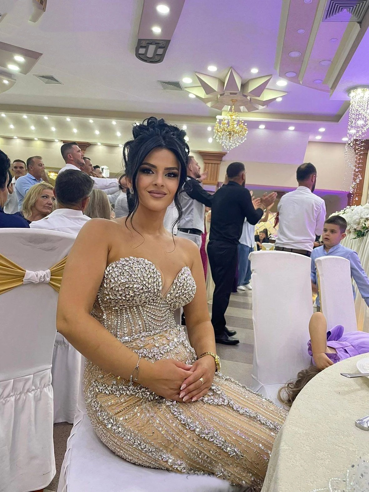 Luxury Mermaid Evening Dresses For Women Sweetheart Neck Sleeveless Gown Crystal Sequins Floor Length Dress Party Customized Dress