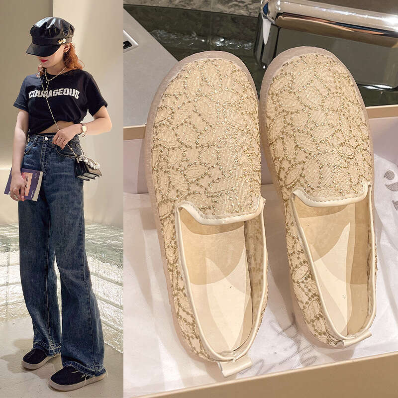 2023 Summer New Breathable Shallow Mouth Non-Slip No-Slip Heel Chanel Style Trendy Brand Fashion Versatile Youthful Look