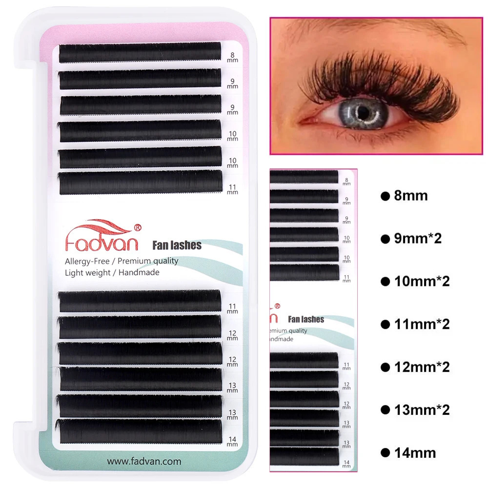 FADVAN Easy Fanning Eyelash s Soft Black Russian Volume Lashes Flare Auto Fan Eyelashes Makeup Natural Cilia Silk Lash 250811