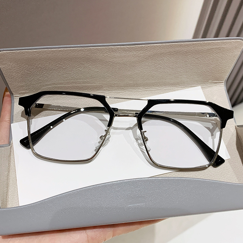 Designer Sunglasses For Women Men Anti-blue Light Glasses Flat Mirror Glasses Square Frame Sunglasses Business Glasses Frame KP8221