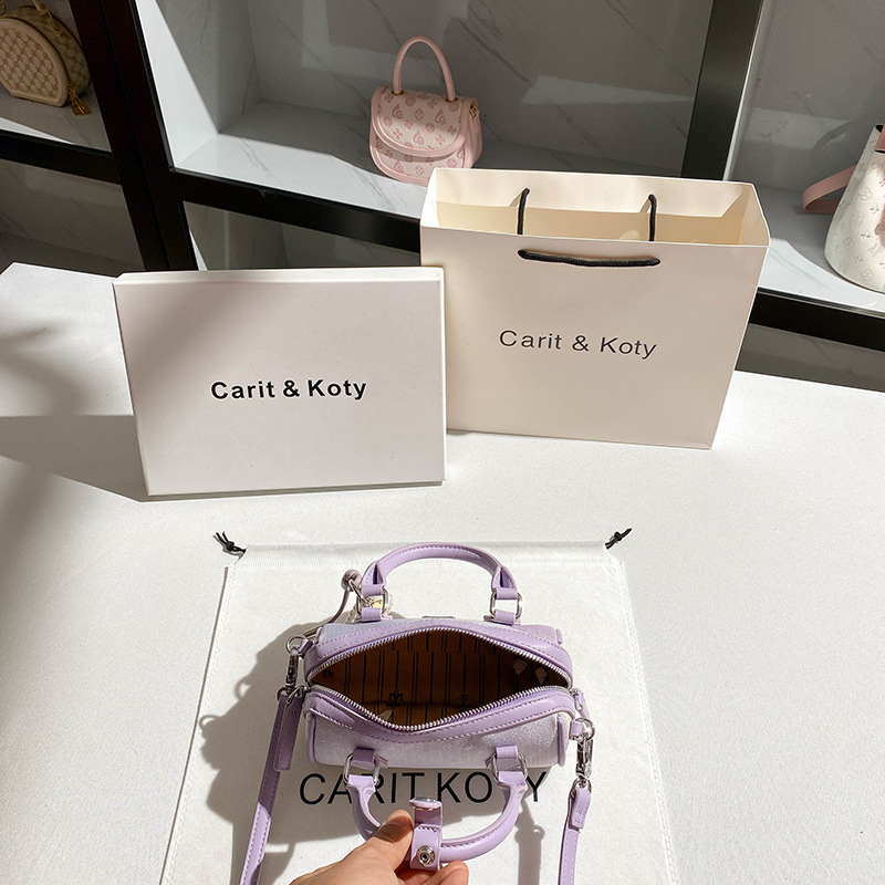 Free Shipping Designer Contrasting Women's Boston Bag New Fashionable Embossed Handbag High-end Hand-held Pillow Bag Casual Shoulder Crossbody Ba