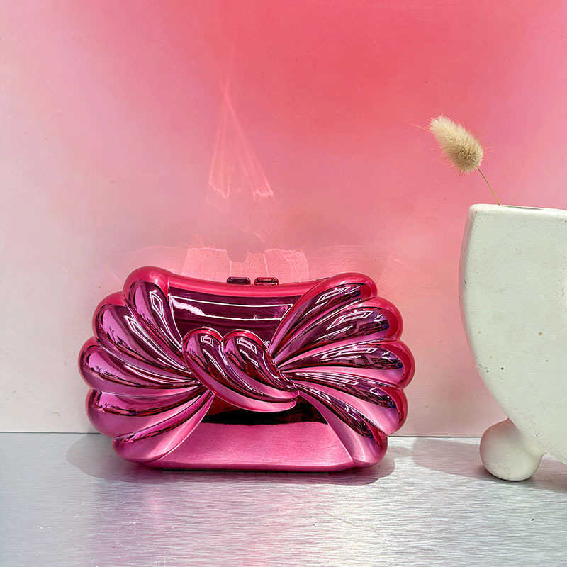 Glossy Metal Creative Design Acrylic Bag Wing-Shaped Personality Motorcycle Box Bag Handheld Crossbody Bag