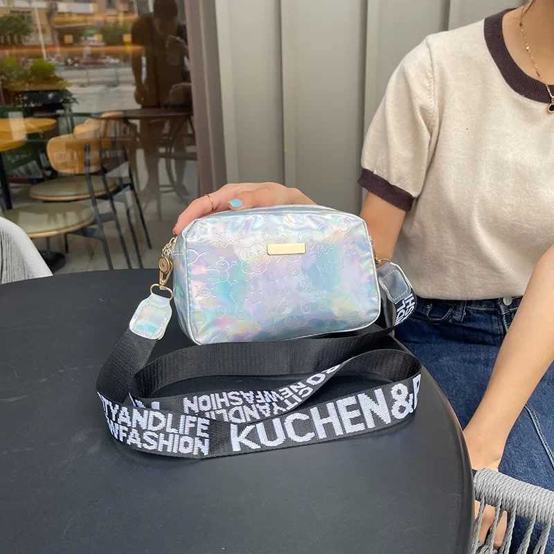 PVC Women Laser Crossbody Bag Fashion Messenger Shoulder Bag PVC Jelly Small Tote Messenger Candy Colors Bags Cosmetic Bag Y250819