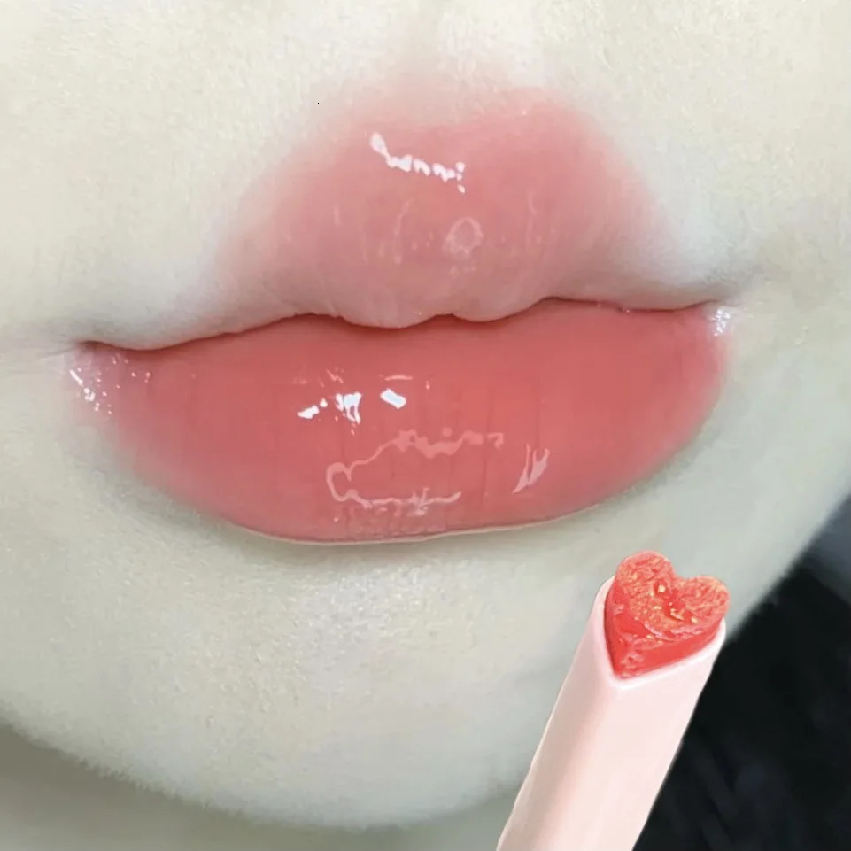 Waterlight Lip Glaze Mirror Glitter Tint Long Lasting Moisturising Love Heart Shape Solid Lipstick Pen Lips Makeup Cosmetic 250809