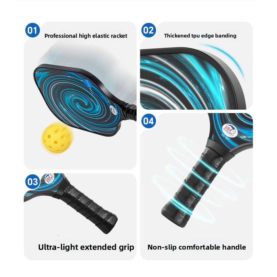 Paisheng Fiberglass Pickleball Racket Set Indoor Outdoor Student Sports Gift