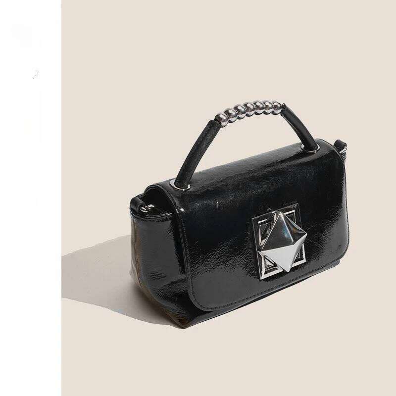 Designer Bags 2025 Summer Chic Chain Strap Rivet Design Women Crossbody Cowhide Leather Female Shoulder Bag Small All-Match Phone Purse Luxury Bag