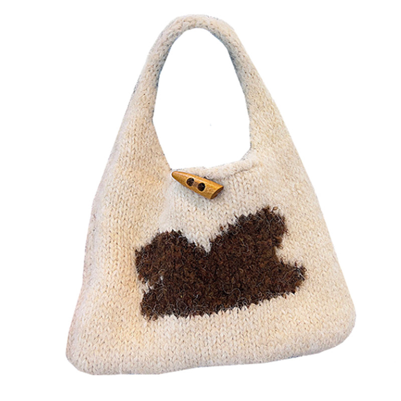 2025 Autumn Women's Handbag New Cute Knitted Bird Horn Button Knitted Yarn Handbag Shoulder Bag Women's Crossbody Bag Designer Bag Women