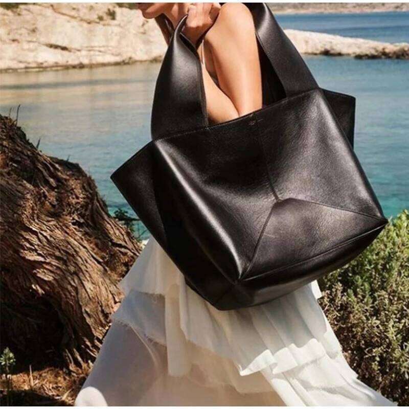 New Suede Bucket Women Large Capacity Tote Shoulder Versatile Casual Crossbody Handbag Fashion Neutral Shopper Bag