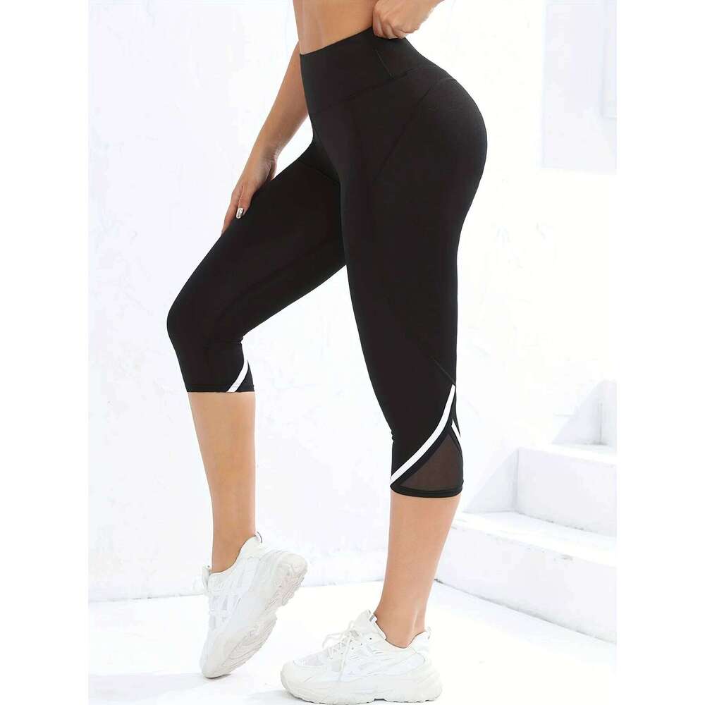 High Waisted Pants Capri Workout Leggings for Women Yoga Capris