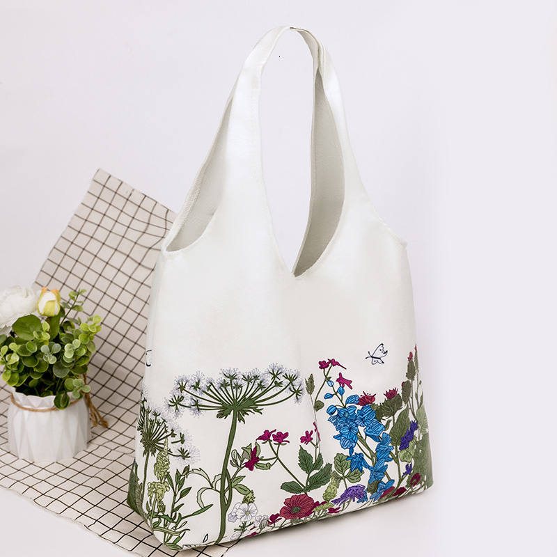 2025 autumn printed polyester canvas bag large capacity shoulder bag women's bag light luxury niche fashion handbag women's crossbody bag wo