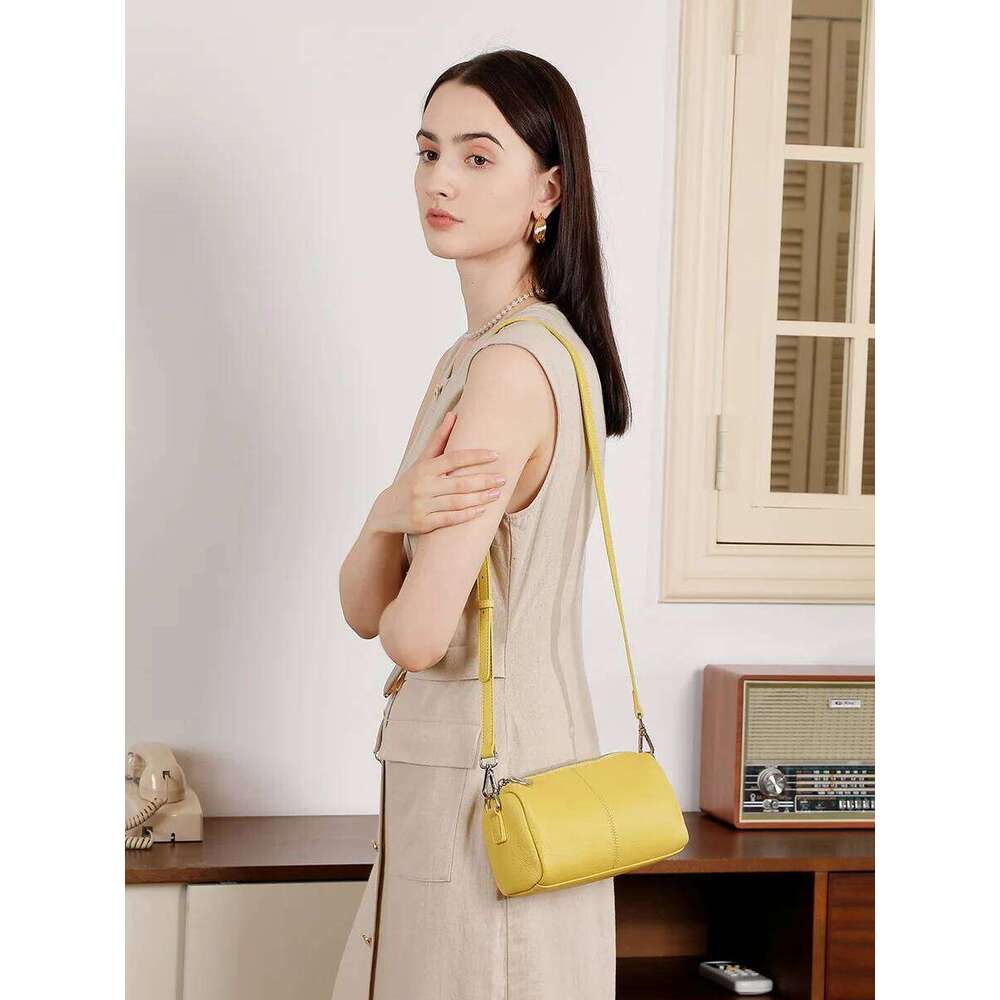 Designer Bags New Casual Cowhide Women Cylinder Fashion Designer Small Pillow Bag Female Underarm Commuting Shoulder Crossbody Bags Luxury Bag