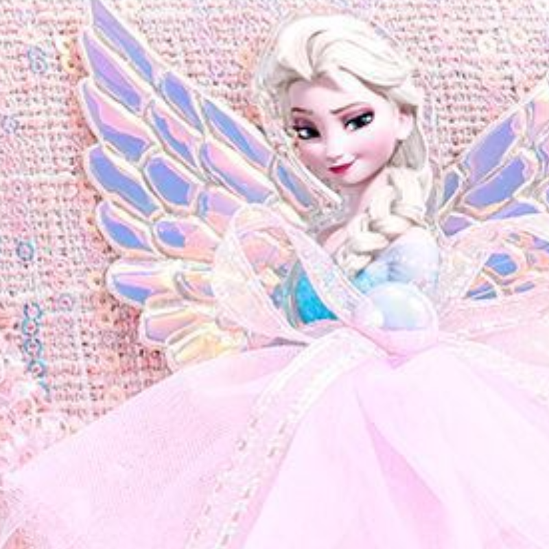 Disney Elsa handbag bag crossbody bag mesh princess handbag with 3D princess pattern design for girls' bag children's bagbag crossbody bag.